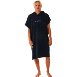 Poncho da bagno Rip Curl Brand Hooded Towel Black Grey