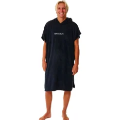 Poncho da bagno Rip Curl Brand Hooded Towel Black Grey