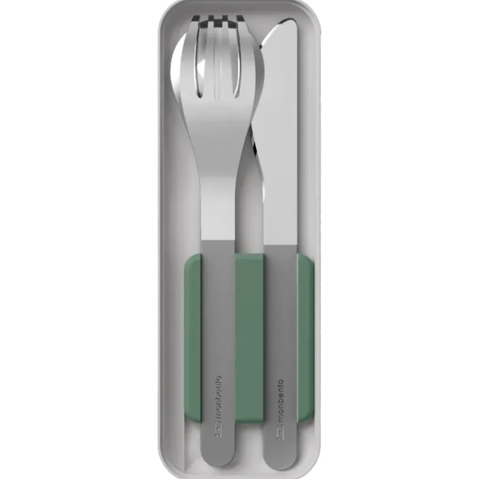 Posate monbento Slim Box Green Natural