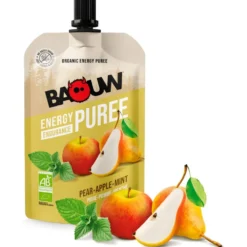 Purè Baouw Compotes Energétiques Bio 90g Poire - Pomme - Menthe