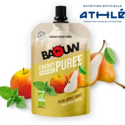 Purè Baouw Compotes Energétiques Bio 90g Poire - Pomme - Menthe