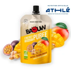 Purè Baouw Compotes Energétiques Bio 90g Mangue - Passion - Gingembre