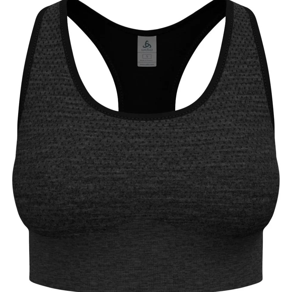 Reggiseni sportivi Odlo Seamless Medium Padded Sport Brassière Black Melange