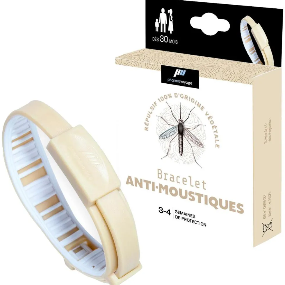 Repellenti insetti Pharmavoyage Bracelet Anti-Moustique Beige