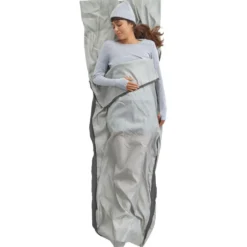 Saccolenzuolo Sea To Summit Silk Blend Rectangular w/ Pillow Sleeve Light Grey