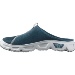 Sandali di recupero Salomon Reelax Slide 6.0 Blue Ashes White Pearl Blue