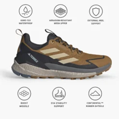 Scarpe da Fast Hiking adidas Terrex Free Hiker 2 Low Gore-Tex Brostr Savann Carbon