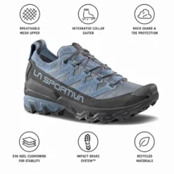 Scarpe da Fast Hiking La Sportiva Ultra Raptor 3 Woman Limestone Carbone