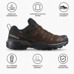 Scarpe da Fast Hiking Salomon X Ultra 360 Ltr Gore-tex Dark Earth Delicioso Sharkskin
