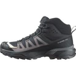 Scarpe da Fast Hiking Salomon X Ultra 360 Mid Gore-Tex W Black Plum Kitten Shale