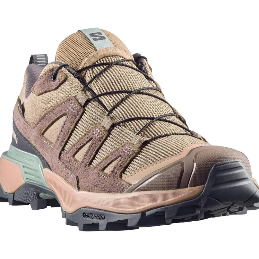 Scarpe da Fast Hiking Salomon X Ultra 360 Ltr Gore-Tex W Desert Tan Iron Green Milieu