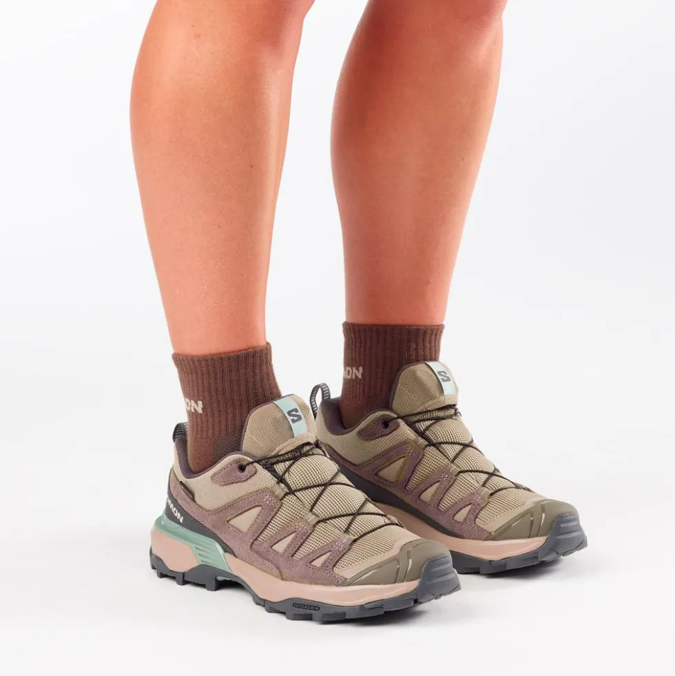 Scarpe da Fast Hiking Salomon X Ultra 360 Ltr Gore-Tex W Desert Tan Iron Green Milieu