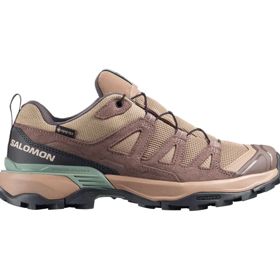 Scarpe da Fast Hiking Salomon X Ultra 360 Ltr Gore-Tex W Desert Tan Iron Green Milieu