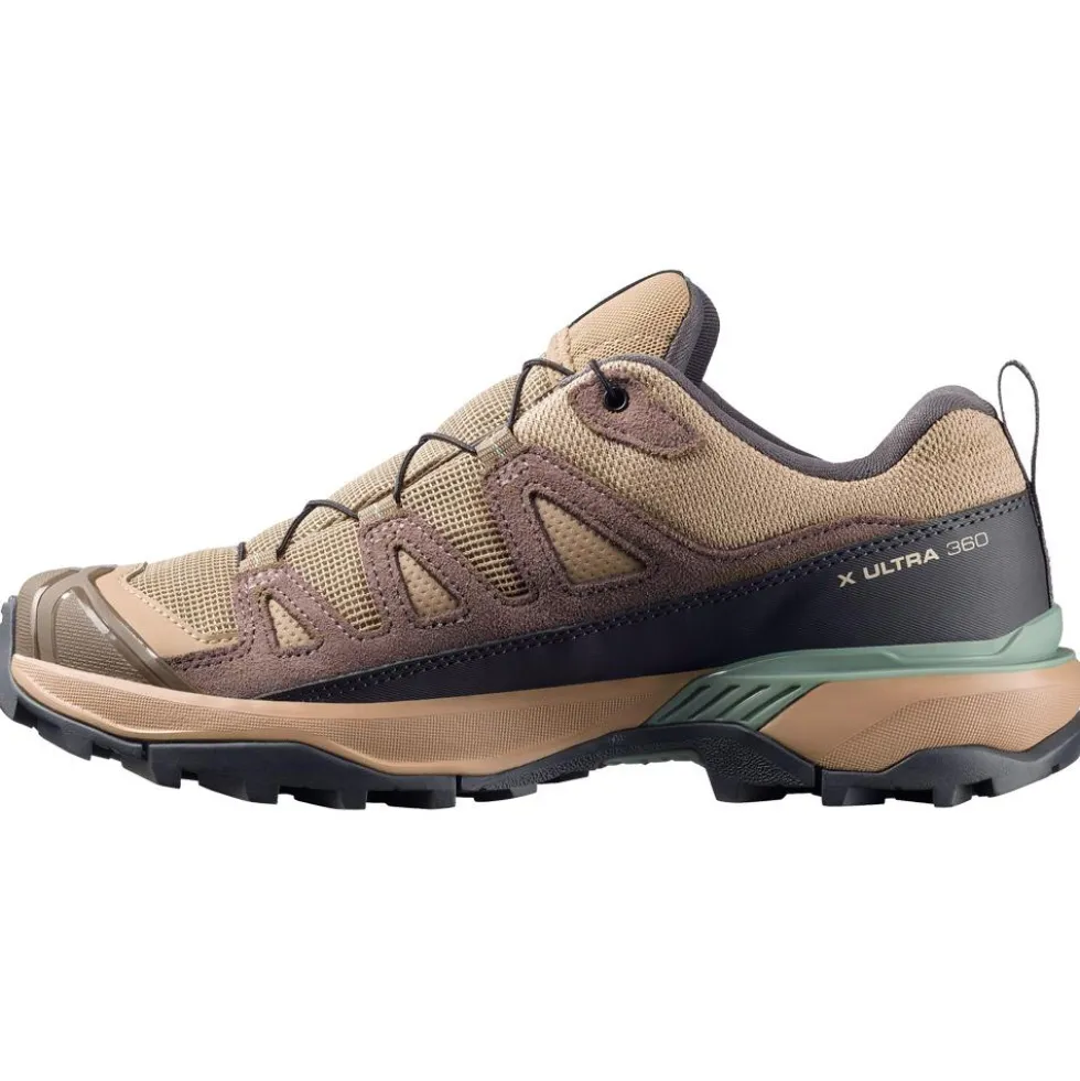 Scarpe da Fast Hiking Salomon X Ultra 360 Ltr Gore-Tex W Desert Tan Iron Green Milieu