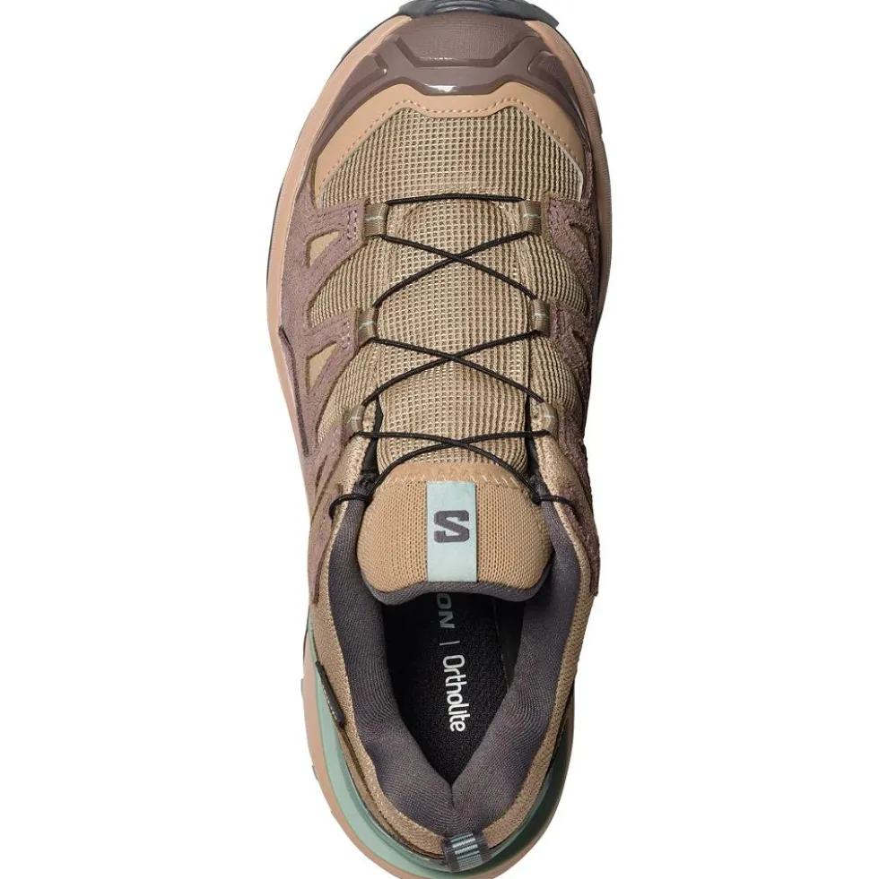 Scarpe da Fast Hiking Salomon X Ultra 360 Ltr Gore-Tex W Desert Tan Iron Green Milieu
