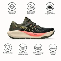 Scarpe da trail Asics Gel-Trabuco 13 Gore-Tex Wmn Black Lemongrass