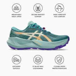 Scarpe da trail Asics Trabuco 14 Wmn Foggy Teal Radiant Amethyst