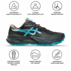 Scarpe da trail Asics Trabuco 14 Gore-Tex Black Misty Pine