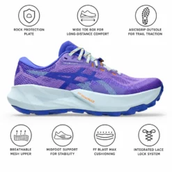 Scarpe da trail Asics Trabuco 14 Wmn Amethyst Cobalt Burst