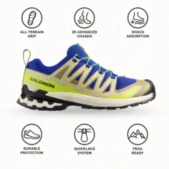 Scarpe da trail Salomon Xa Pro 3D V9 Bluing Bog Acid Lime