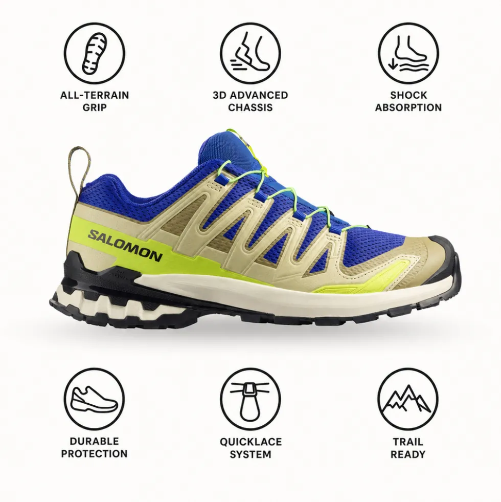 Scarpe da trail Salomon Xa Pro 3D V9 Bluing Bog Acid Lime