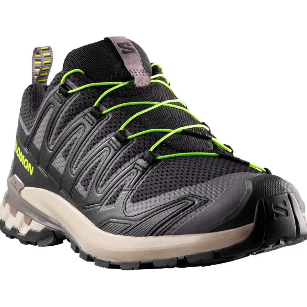 Scarpe da trail Salomon Xa Pro 3D V9 Black Dark Gull Gray Acid Lime