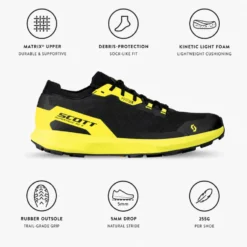 Scarpe da trail Scott Supertrac Rc 3 Black Safety Yellow