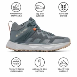 Scarpe escursionismo Columbia Facet 75 Mid Outdry Graphite Canvas Tan