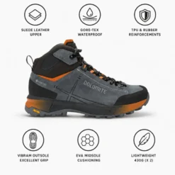 Scarpe escursionismo Dolomite Vernale Hike Mid Gore-Tex Gunmetal Grey