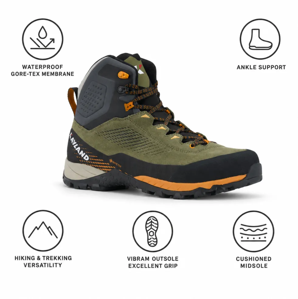 Scarpe escursionismo Kayland Vision Gore-Tex Olive Orange