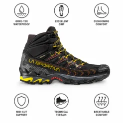 Scarpe escursionismo La Sportiva Ultra Raptor II Mid Gore-Tex Black Yellow