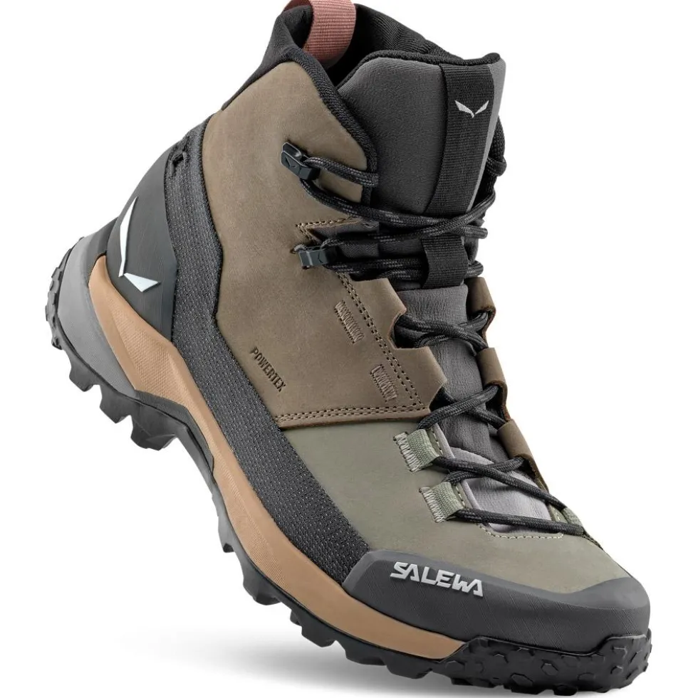 Scarpe escursionismo Salewa Puez Leather Mid Ptx W Bungee Cord Onyx