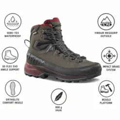 Scarpe trekking e montagna La Sportiva Tx5 Evo Mid Woman Gore-Tex Carbon Redwood