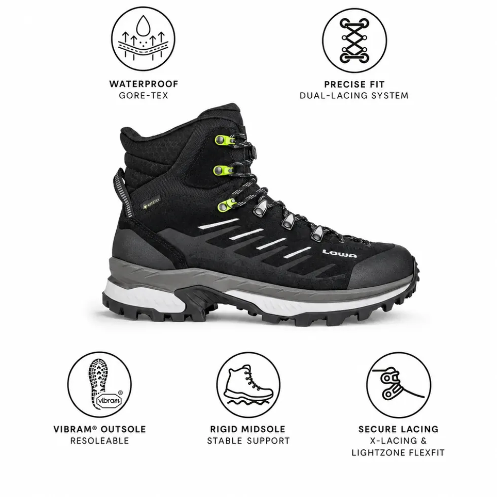 Scarpe trekking e montagna Lowa Randir Gore-Tex Mid Black Grey