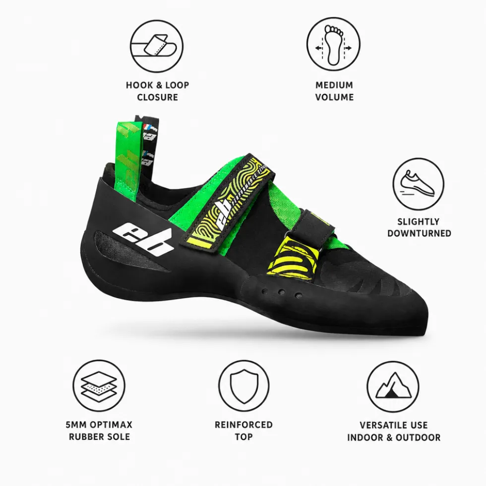Scarpette arrampicata EB Electron 3.0 Noir Vert