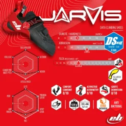 Scarpette arrampicata EB Jarvis Noir Rouge