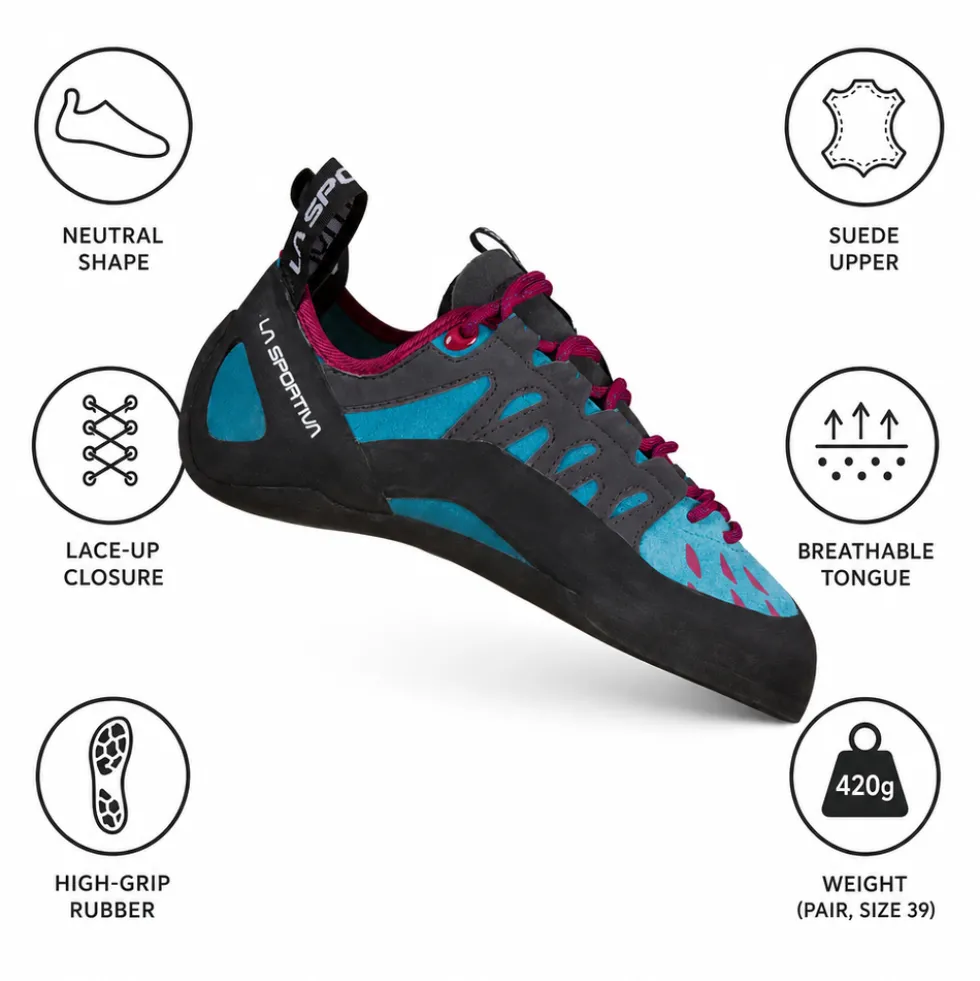 Scarpette arrampicata La Sportiva Tarantulace Woman Topaz red Plum