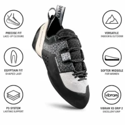 Scarpette arrampicata La Sportiva Katana Laces Woman White Black