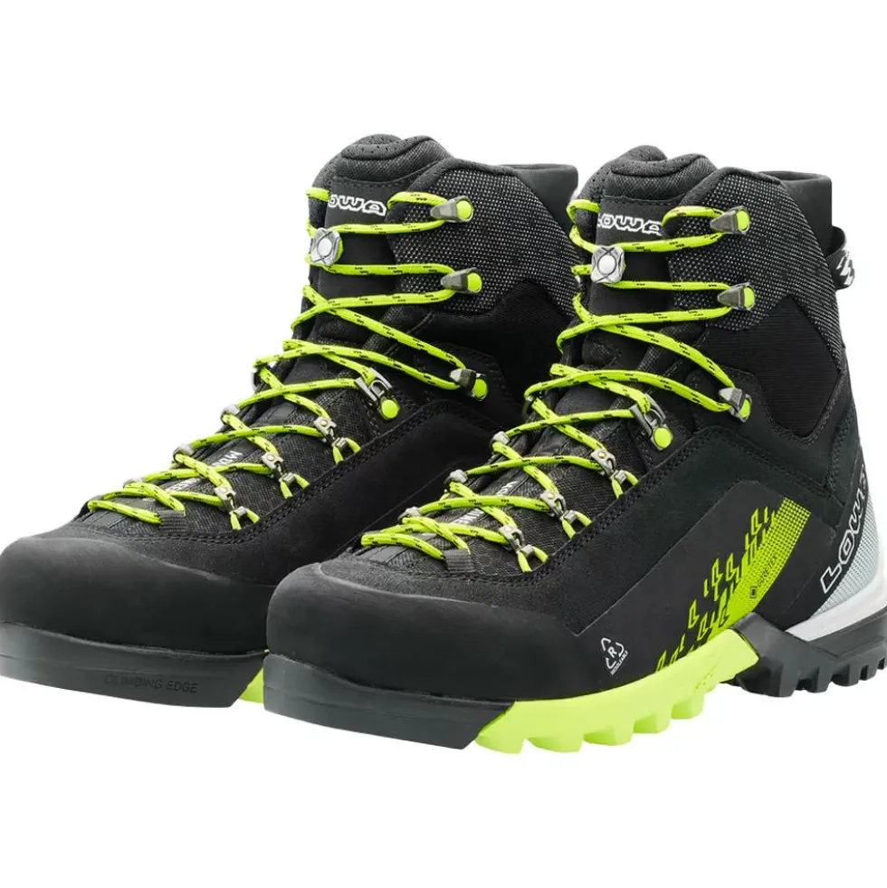 Scarponi da alpinismo Lowa Cervino Gore-Tex Mid Black Lime