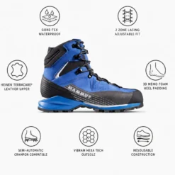 Scarponi da alpinismo Mammut Kento Guide II High Gore-Tex Dark Glacier Blue Black
