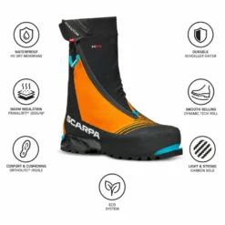 Scarponi da alpinismo Scarpa Phantom Tech HD Black Bright Orange