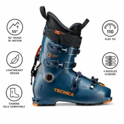 Scarponi da sci alpinismo Tecnica Zero G Tour Dark Avio