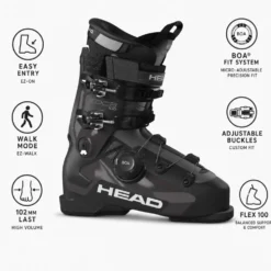 Scarponi da sci Head Edge 100 Hv Boa Black White