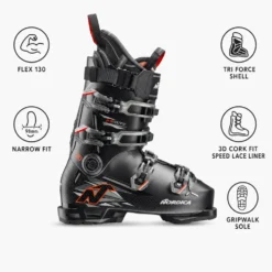 Scarponi da sci Nordica Pro Machine 3 130 Gw Black Grey Red