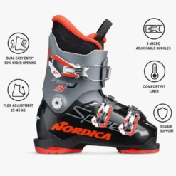 Scarponi da sci Nordica Speedmachine J 3 Black Anthracite Red