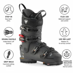 Scarponi da sci Rossignol Vizion 4B Pro 100 Mv Gw Metal Grey