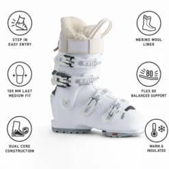 Scarponi da sci Rossignol Vizion 4B Pro 80 W Gw White