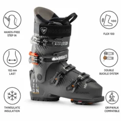 Scarponi da sci Rossignol Vizion 4B 100 Hv Gw Metal Grey