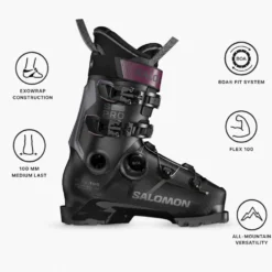Scarponi da sci Salomon S/Pro Supra Boa 100 Gw Black Dark Gray Metal Burgundy Metal