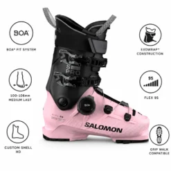 Scarponi da sci Salomon S/Pro Supra Boa 95 W Rose Shadow Black Black